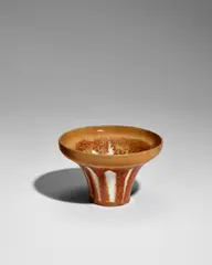 Bowl by Auguste Delaherche, glazed porcelain, overglaze mark in green 'Ag, sold Apr 2025