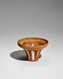 Auguste Delaherche, Bowl, glazed porcelain, overglaze mark in green 'Ag