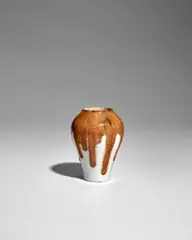 Vase by Auguste Delaherche, glazed porcelain, overglaze mark in green 'ag' and order cypher, sold Apr 2025