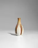 Auguste Delaherche, Vase, porcelain with crystalline glaze, overglaze mark in green 'Ag
