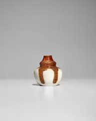 Small Vase by Auguste Delaherche, porcelain with crystalline glaze, green script glaze mark 'Ag, sold Apr 2025