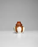 Auguste Delaherche, Small Vase, porcelain with crystalline glaze, green script glaze mark 'Ag