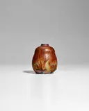 Auguste Delaherche, Small Vase, stoneware with partially iridescent glaze, impressed monogram 'ADHRC' and order number '314'