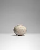 Émile Decoeur, Vase, crackle-glazed stoneware, incised monogram mark 'ED' to base