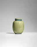 Émile Decoeur, Vase, crackle-glazed stoneware, incised 'EDecoeur'