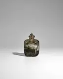 Maurice Marinot, Flacon with Stopper, internally decorated glass with hand polishing, acid stamp 'marinot'