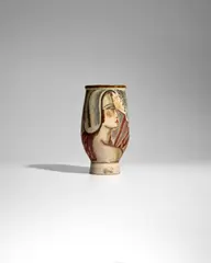 René Buthaud, Vase, craquelure glazed stoneware with silvered highlights, glaze mark 'RB'