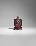Maurice Marinot, Flacon with Stopper, internally decorated glass, engraved 'marinot'