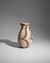 René Buthaud, Vase, glazed stoneware, craquelure glaze with gilt highlights, glaze mark 'J