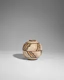 René Buthaud, Vase, craquelure glazed stoneware with gilt highlights, glaze mark 'RB'