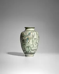 René Buthaud, Vase, glazed stoneware, glaze mark 'RB'