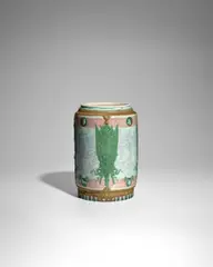 Taxile Doat, Vase, pâte-sur-pâte porcelain, overglaze 'DOAT SÈVRES 1907' in red, 'U