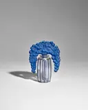 Blue 'Bouchon Cassis' Scent Bottle by René Lalique, Marcilhac 494, molded and stained glass, molded mark 'R, sold Apr 2025