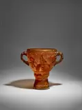 Cristallerie Daum, Monumental Écureuil Vase, acid etched glass with applied handles, engraved 'DAUM NANCY FRANCE'