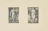 Hans Sebald Beham, Adam, Standing; Eve, Standing (Bartsch VIII.115.3;4, Pauli 3;4), Two engravings, on laid paper, the second and final state, trimmed to or just inside the platemark