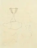 Ben Nicholson O.M., Sketches of Etruscan Vases, pencil on paper, laid on board