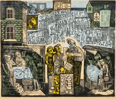 Edward Bawden R.A., The Nag's Head, Braintree (Greenwood MG.037), Lithograph in colours, 1954, on wove paper