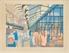 Edward Bawden R.A., Smithfield Market, from Six London Markets (Greenwood MG.083), Lithograph in colours, 1967, on wove paper