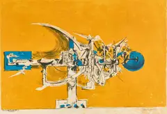 Graham Sutherland O.M., Thorn Cross (Tassi 66), Lithograph in colours, 1955, on wove paper
