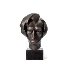 Michael Ayrton, Bust of Hector Berlioz, circa 1969, bronze with a black patina