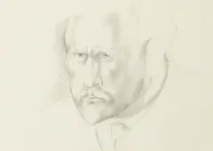 Michael Ayrton, Self-Portrait, pencil on paper