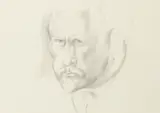 Michael Ayrton, Self-Portrait, pencil on paper