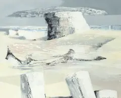 Michael Ayrton, Shore II, oil on board