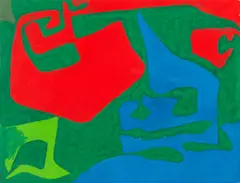 Patrick Heron, MINI FEBRUARY I : 1974, gouache on paper