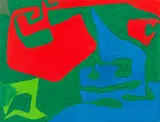Patrick Heron, MINI FEBRUARY I : 1974, gouache on paper
