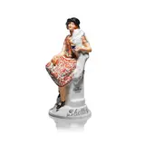 Shelley Potteries, 'Shelley Girl' advertising figure, circa 1925, Porcelain, painted figure holding a Shelley teacup