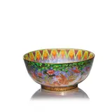 Daisy Makeig-Jones, for Wedgwood, 1928, Porcelain, the underglaze blue ground decorated with birds among foliage in green and pink with gilt details