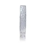 Vladimír Žahour, Vase, circa 1963, Of cylindrical form, the clear glass with a cut and polished overlapping geometric design