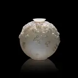 'Druides' vase, designed 1924 by René Lalique, Cased opalescent glass, sold Dec 2024