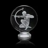 'Archer' car mascot, designed 1926 by René Lalique, Clear and frosted glass, sold Dec 2024