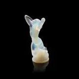 René Lalique, 'Vitesse' car mascot, designed 1929, Opalescent glass, frosted and polished, stone base