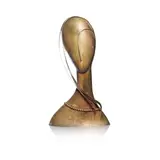 Franz Hagenauer, Female bust, circa 1950, Patinated and hammered brass with applications