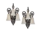 Edgar Brandt, Pair of fer forgé appliques