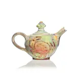 Maureen Minchin, Teapot, circa 2000, Glazed earthenware, decorated in polychrome with motifs of otters and crabs