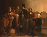 John Davies, The ale tasters, oil on canvas