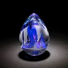 Peter Layton, 'Lunar Landscape', circa 2018, Hotsculpted glass with blue inclusions