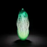Enemark & Thompson, 'Arame in Sea Green and Sage Green', Freeblown glass with cane inclusions