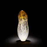Enemark & Thompson, 'Arame in Amber and Vanilla', Freeblown glass with cane inclusions