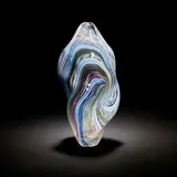 Layne Rowe, 'New Horizons' vase, Hot cane roll up, freeblown with double cup casing