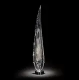James Devereux, 'Kopis Gold' sculpture, 2019, Hot chipped glass flecked with gold, on a polished stainless steel base