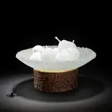 Anthony Scala and Cathryn Shilling, 'Loki's Feast' sculpture, Kilnformed, hotsculpted and lampworked glass on a gilded kiln fired wood base