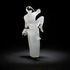 David Reekie, 'Observer VII', sculpture, circa 1992, Lost wax cast glass, modelled as a harlequin perched atop a monolith
