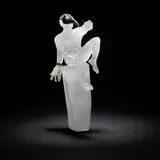 David Reekie, 'Observer VII', sculpture, circa 1992, Lost wax cast glass, modelled as a harlequin perched atop a monolith