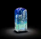 Sam Herman, for Val St Lambert, circa 1990, Cased blue and clear glass