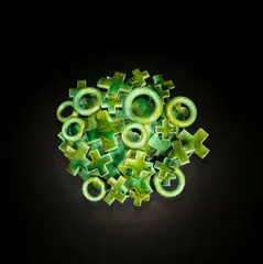 Joshua Aubrook, 'As It Rains' wall hanging, 2022, Earthenware, copper green glaze over a curved body with sculpted additions