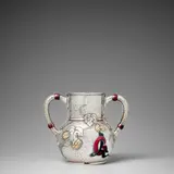 Tiffany & Co., Rare Two-Handled Vase, silver and mixed metals, in the Japanesque taste, stamped 'TIFFANY & CO